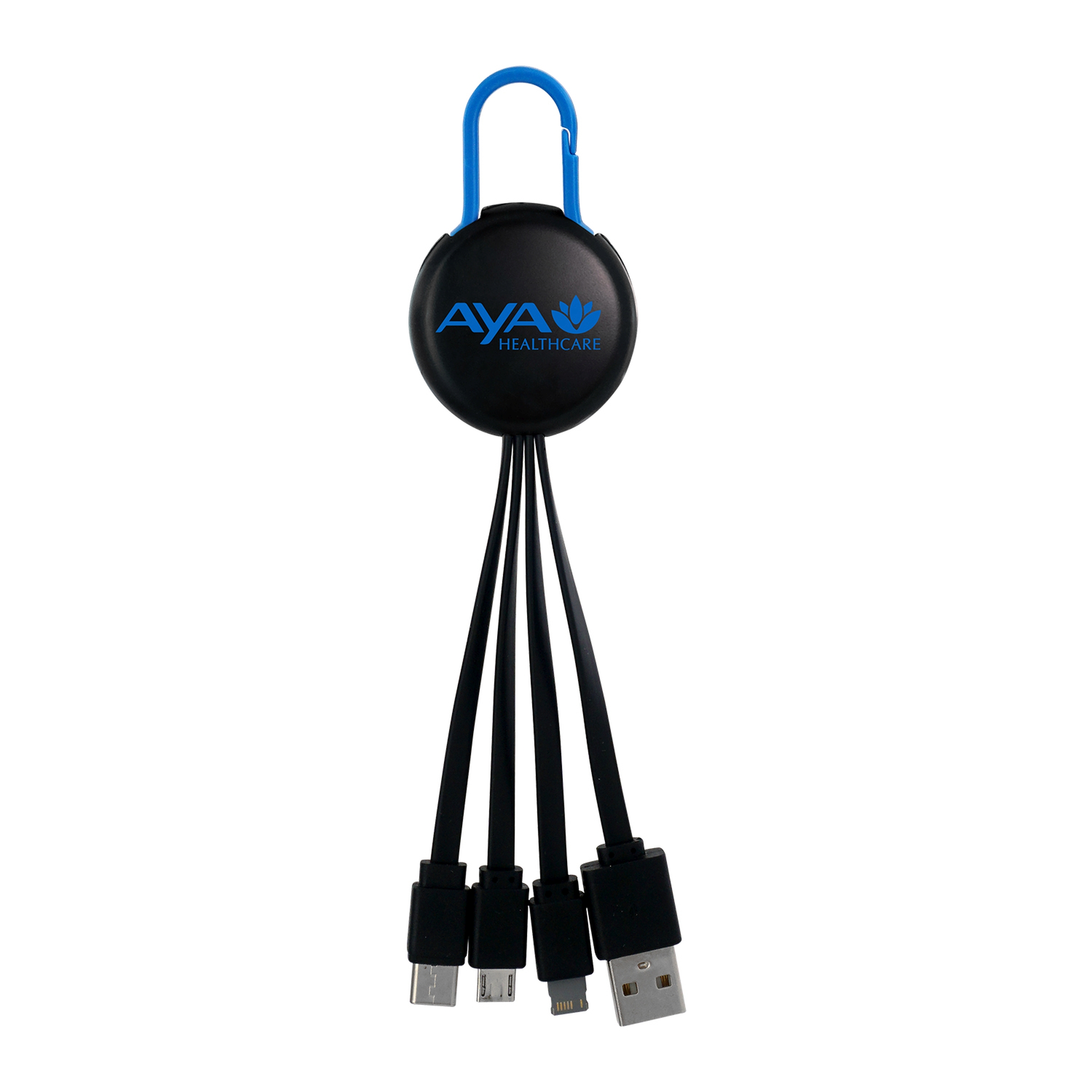 Black Colorful Clip 3" 1 Charging Cable 1