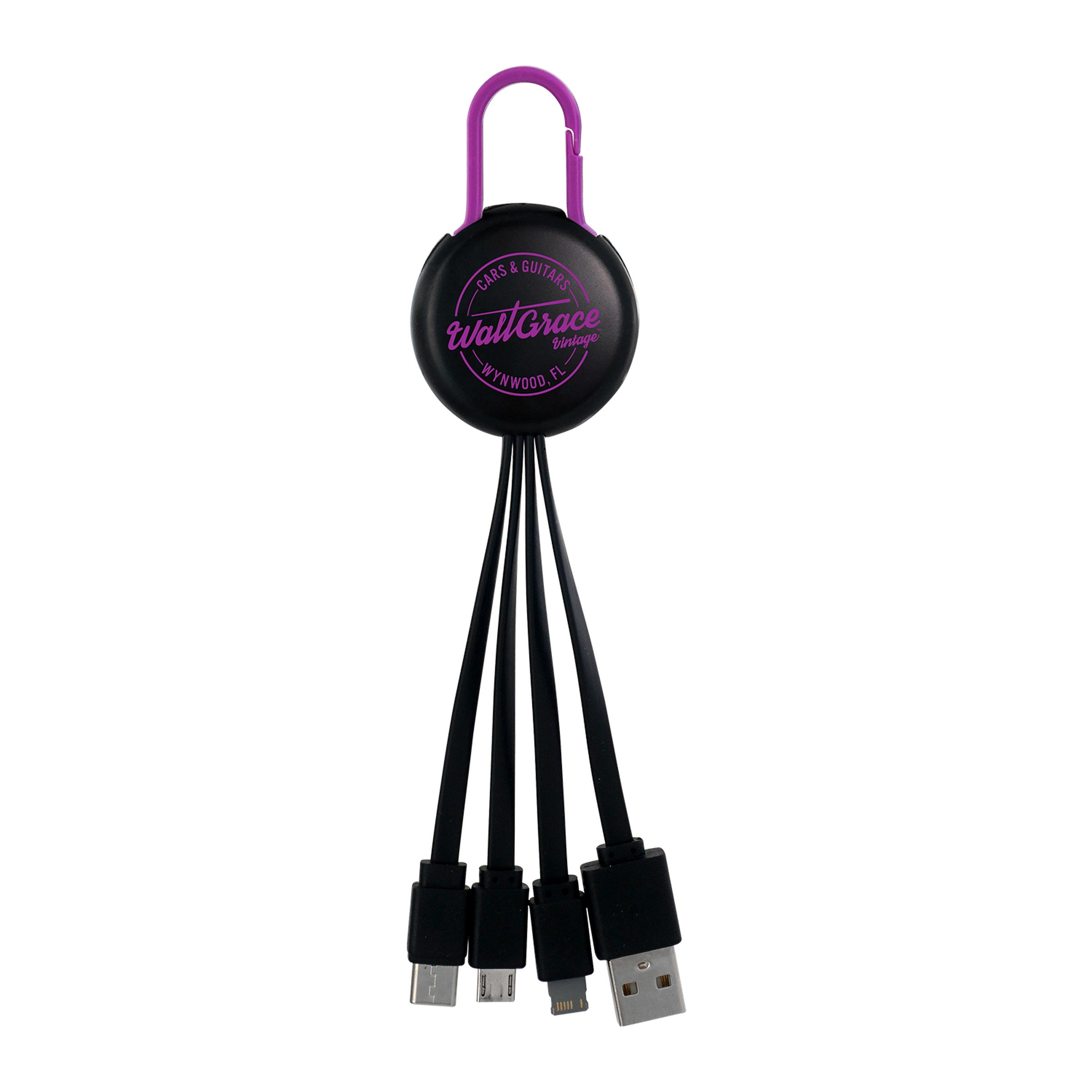 Black Colorful Clip 3" 1 Charging Cable 1