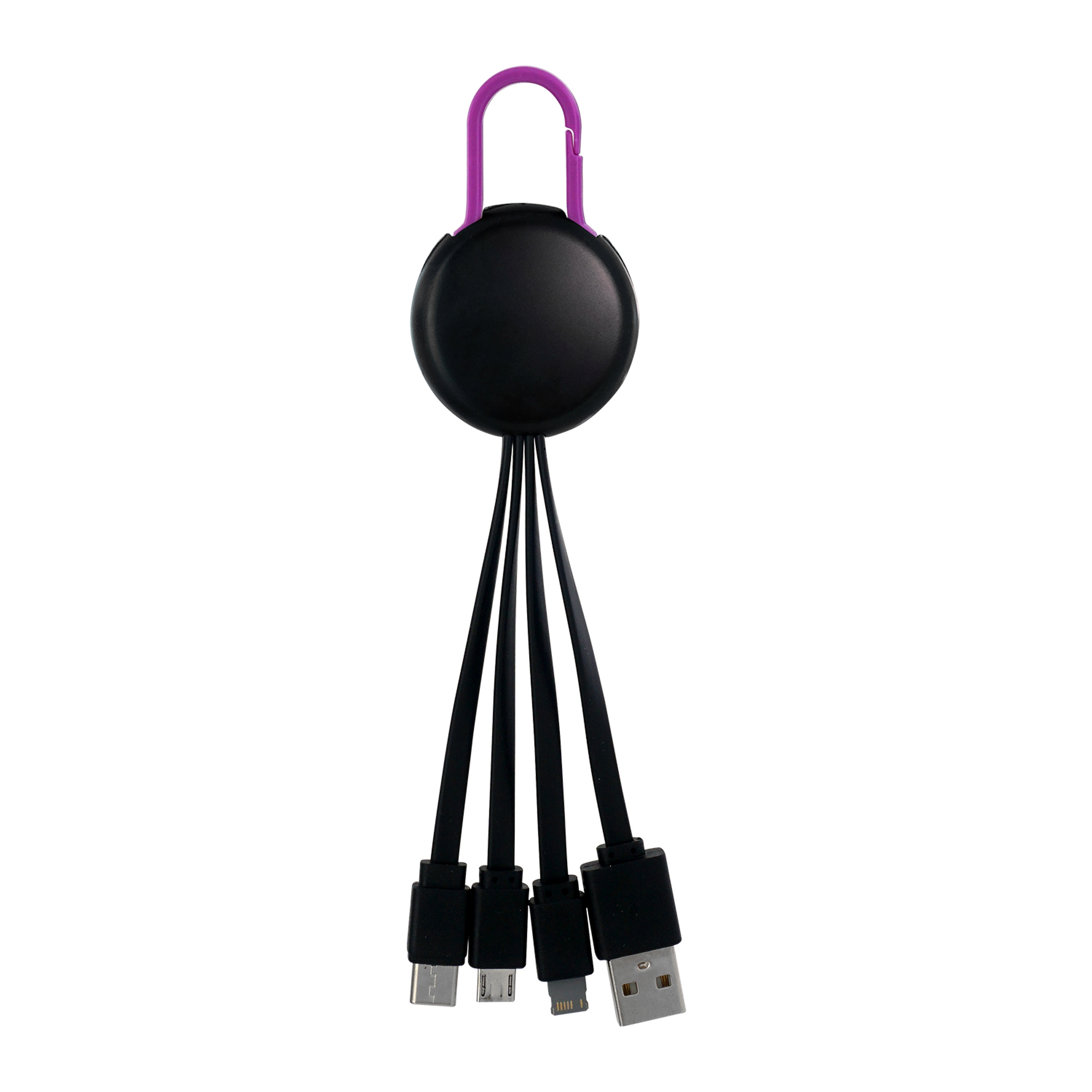 Black Colorful Clip 3" 1 Charging Cable 1