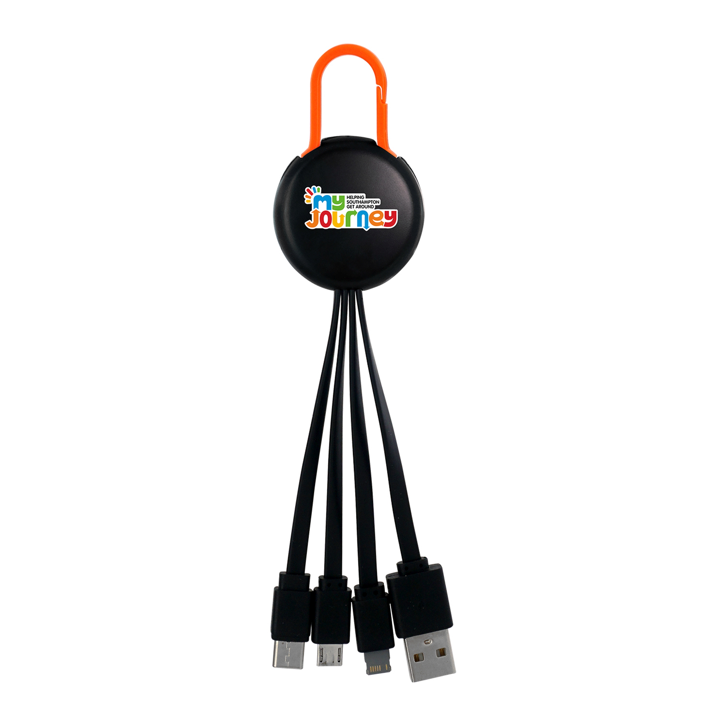 Black Colorful Clip 3" 1 Charging Cable 1