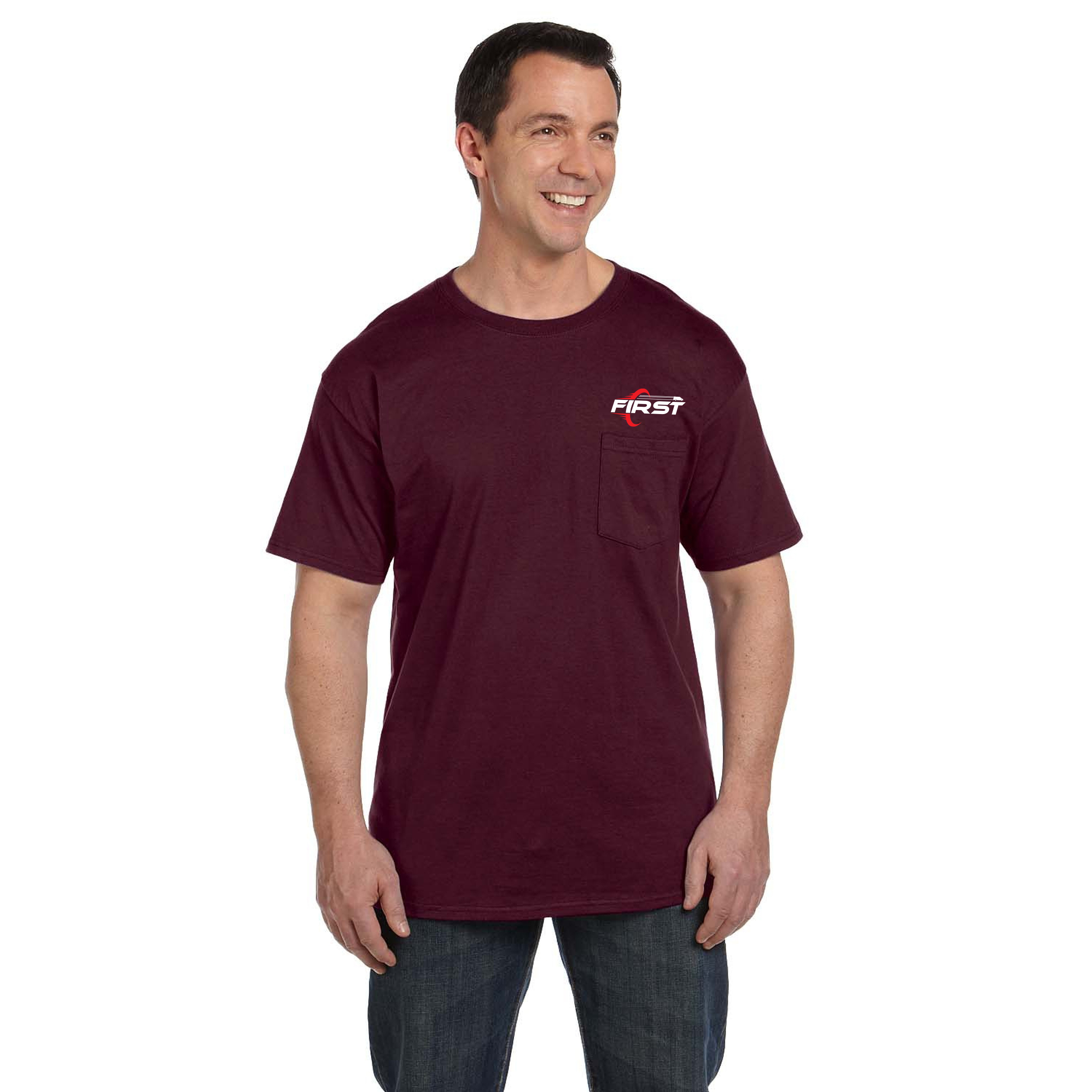 Hanes® Adult 6.1 Oz Beefy-T With Pocket 1