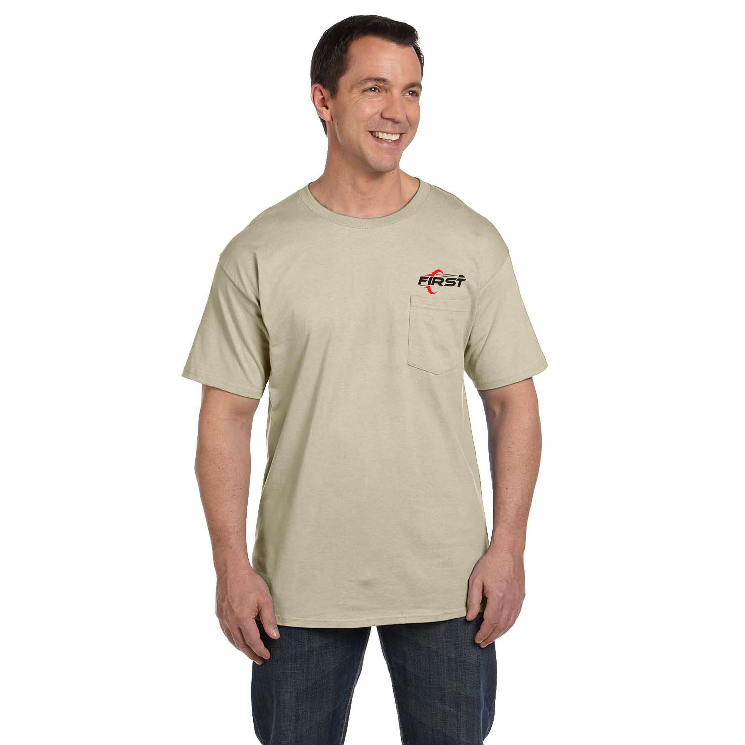 Hanes® Adult 6.1 Oz Beefy-T With Pocket 1