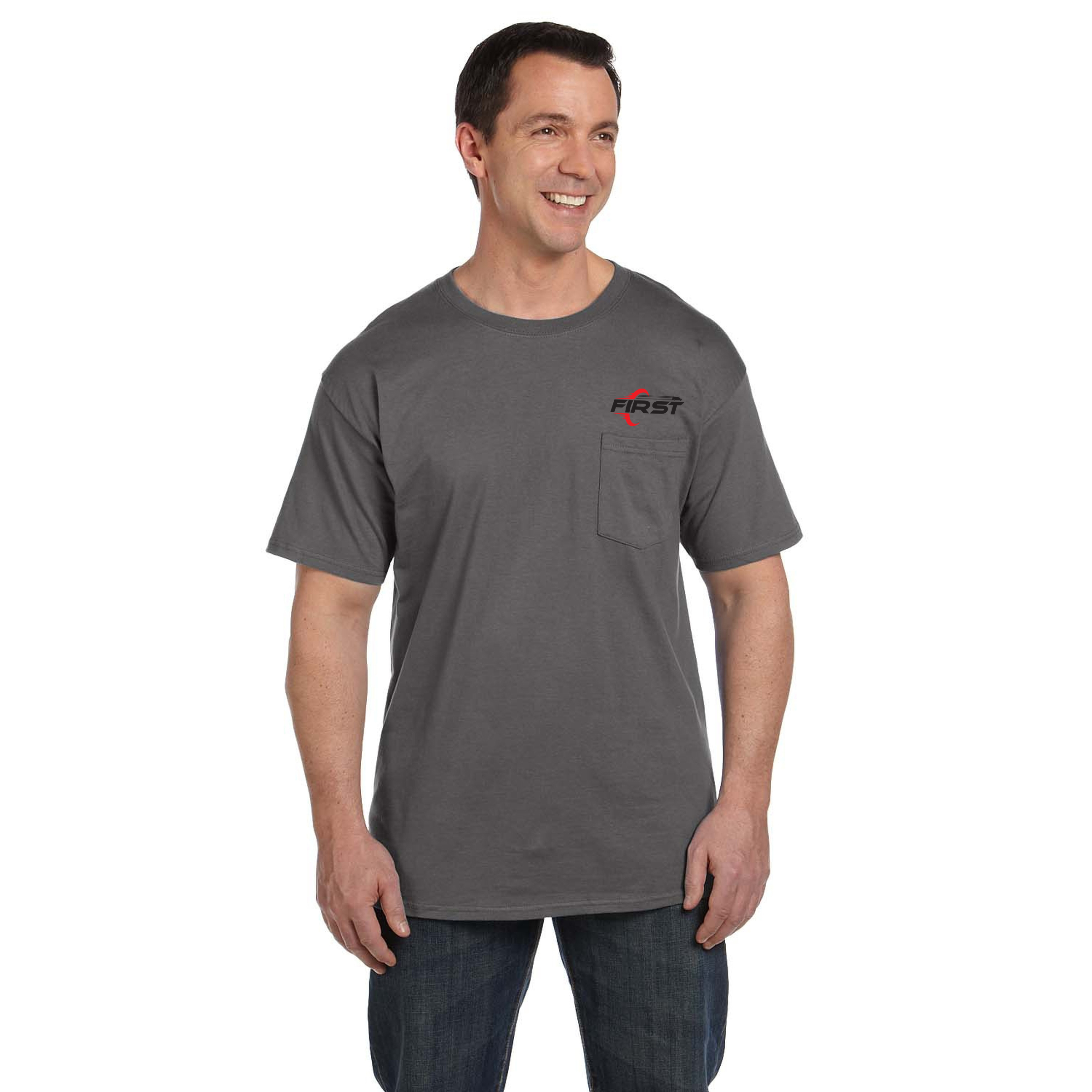 Hanes® Adult 6.1 Oz Beefy-T With Pocket 1