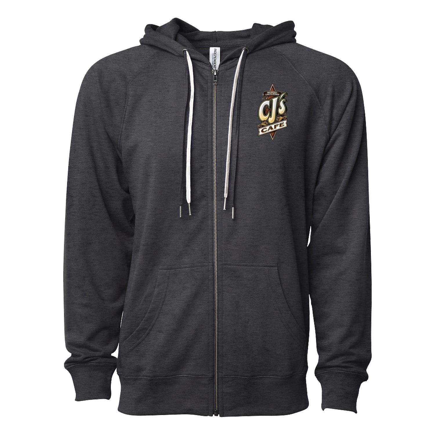 Unisex Lightweight Loopback Terry Zip Hood 1
