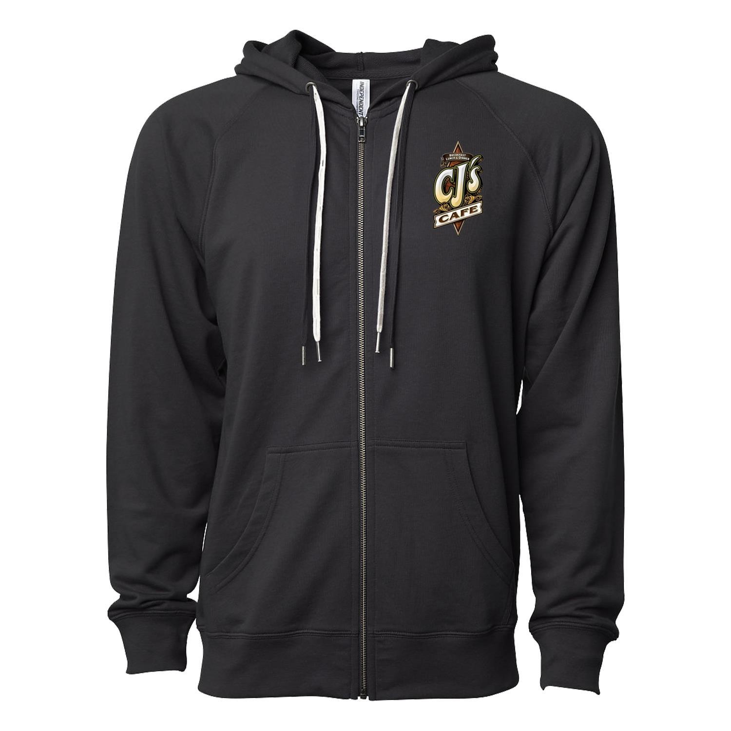 Unisex Lightweight Loopback Terry Zip Hood 1