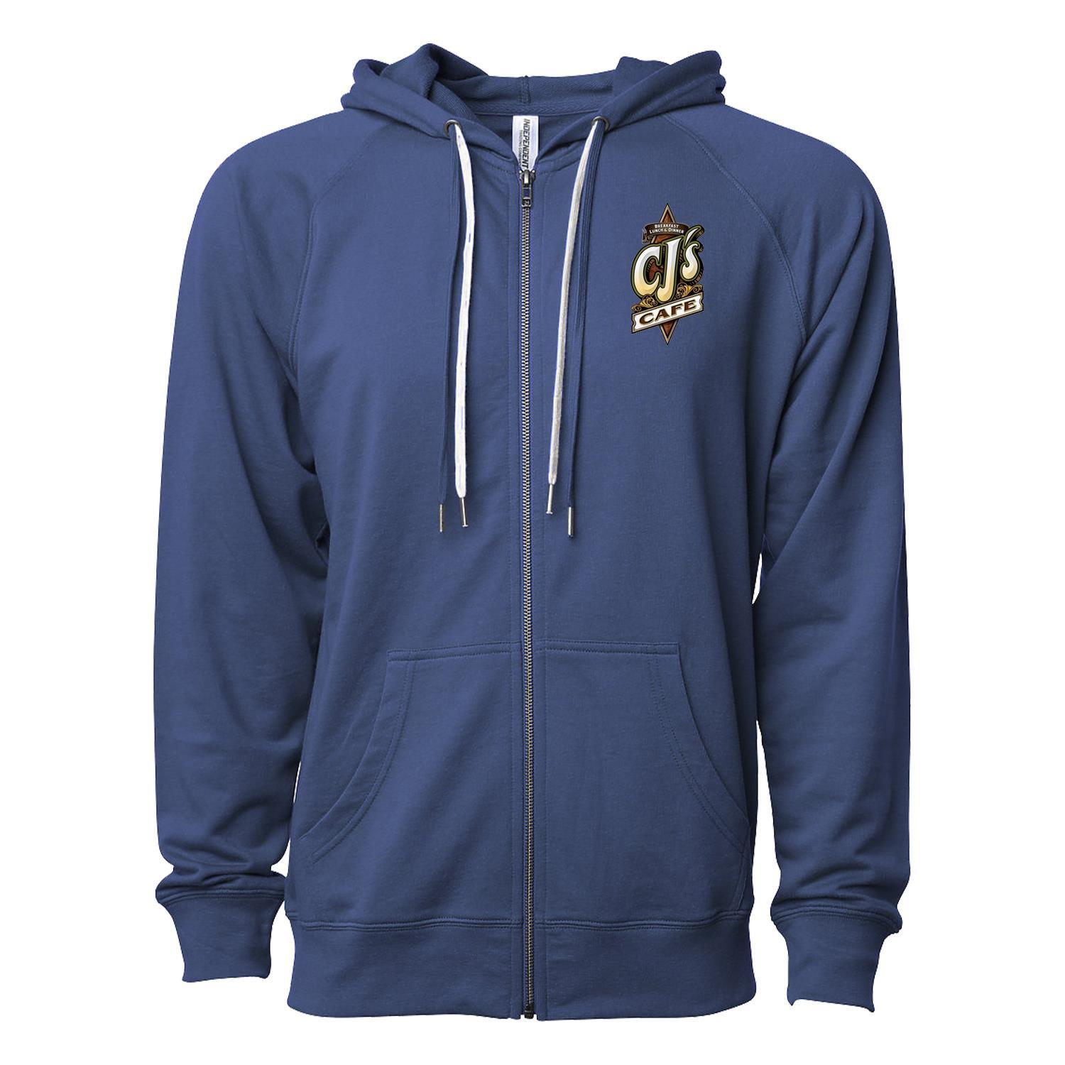 Unisex Lightweight Loopback Terry Zip Hood 1