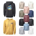 Unisex Lightweight Loopback Terry Zip Hood 1 Unisex Lightweight Loopback Terry Zip Hood 1