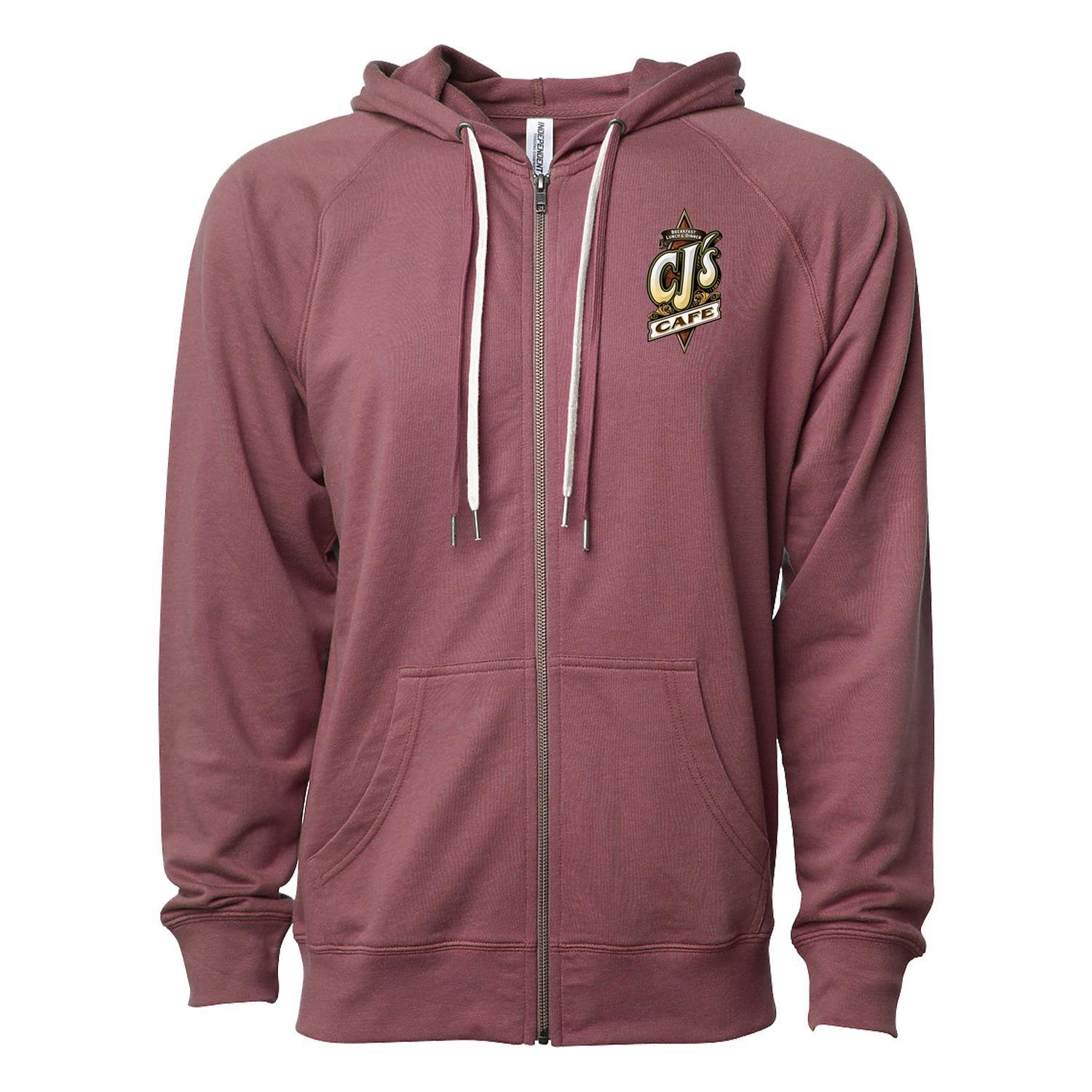 Unisex Lightweight Loopback Terry Zip Hood 1