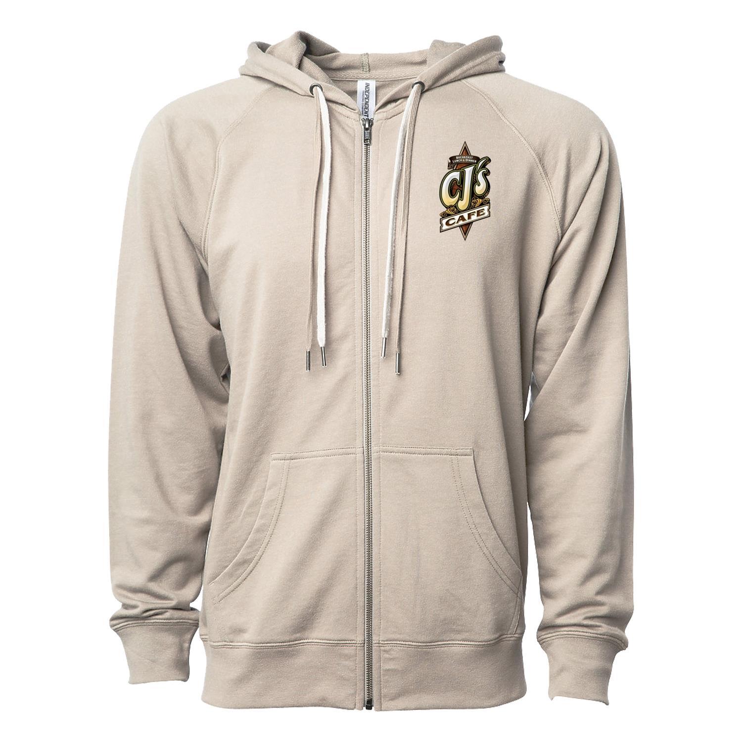 Unisex Lightweight Loopback Terry Zip Hood 1