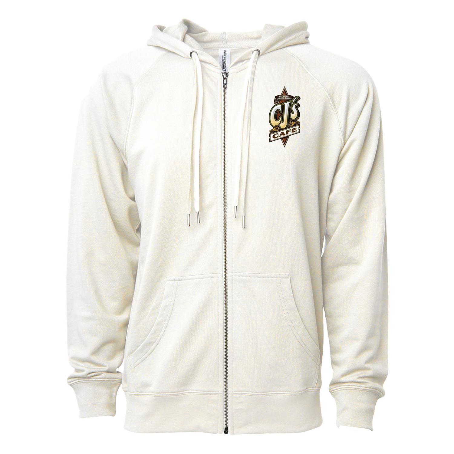 Unisex Lightweight Loopback Terry Zip Hood 1