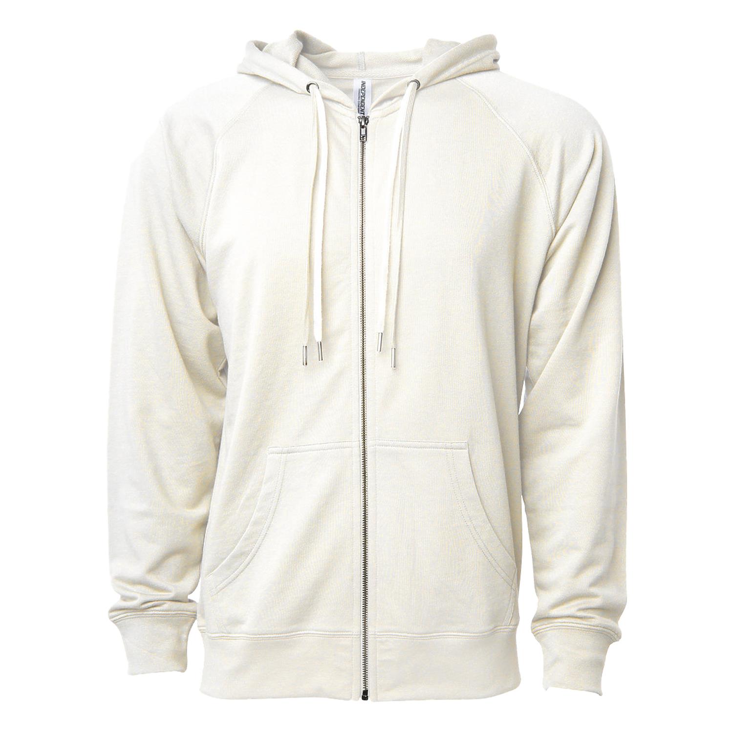 Unisex Lightweight Loopback Terry Zip Hood 1