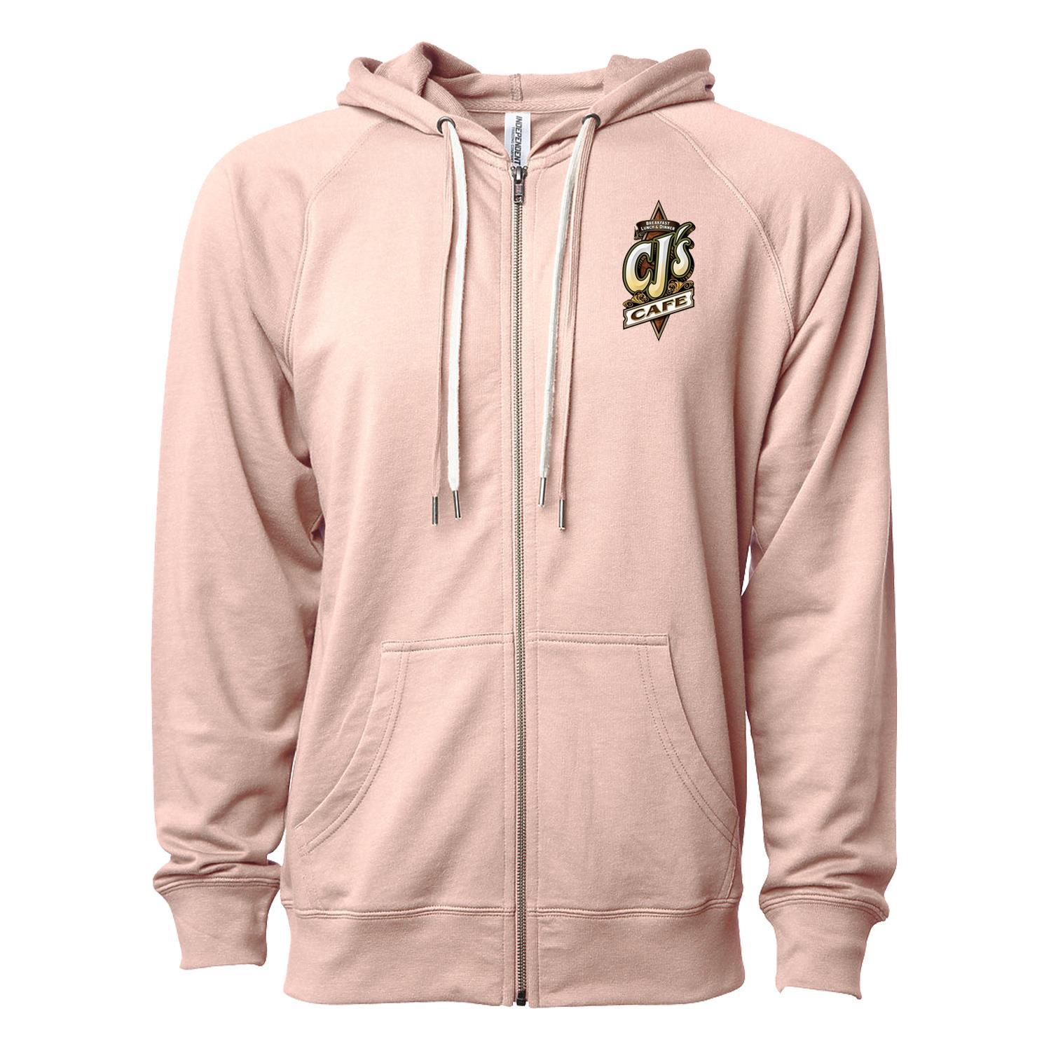 Unisex Lightweight Loopback Terry Zip Hood 1