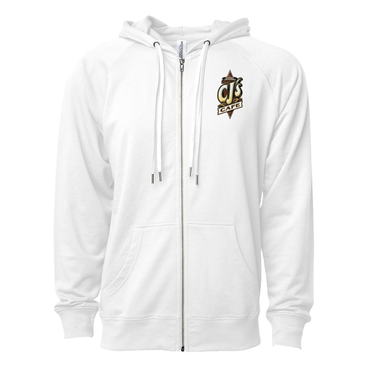 Unisex Lightweight Loopback Terry Zip Hood 1