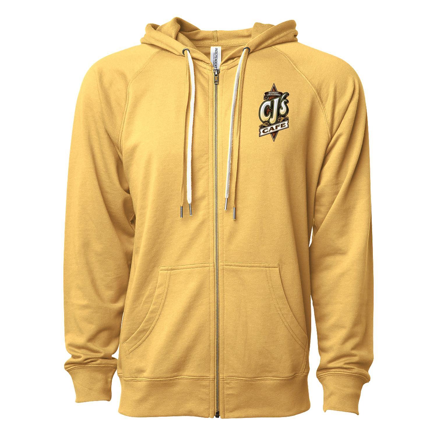 Unisex Lightweight Loopback Terry Zip Hood 1