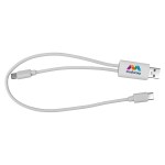 Dual Input A + C to C Accent Cable - White Logo Dual Input A + C to C Accent Cable - White Logo