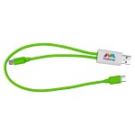 Dual Input A + C to C Accent Cable - Green Logo Dual Input A + C to C Accent Cable - Green Logo