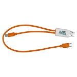 Dual Input A + C to C Accent Cable - Orange Logo Dual Input A + C to C Accent Cable - Orange Logo