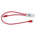 Dual Input A + C to C Accent Cable - Red Logo Dual Input A + C to C Accent Cable - Red Logo