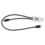 Dual Input A + C to C Accent Cable - Black Logo Dual Input A + C to C Accent Cable - Black Logo
