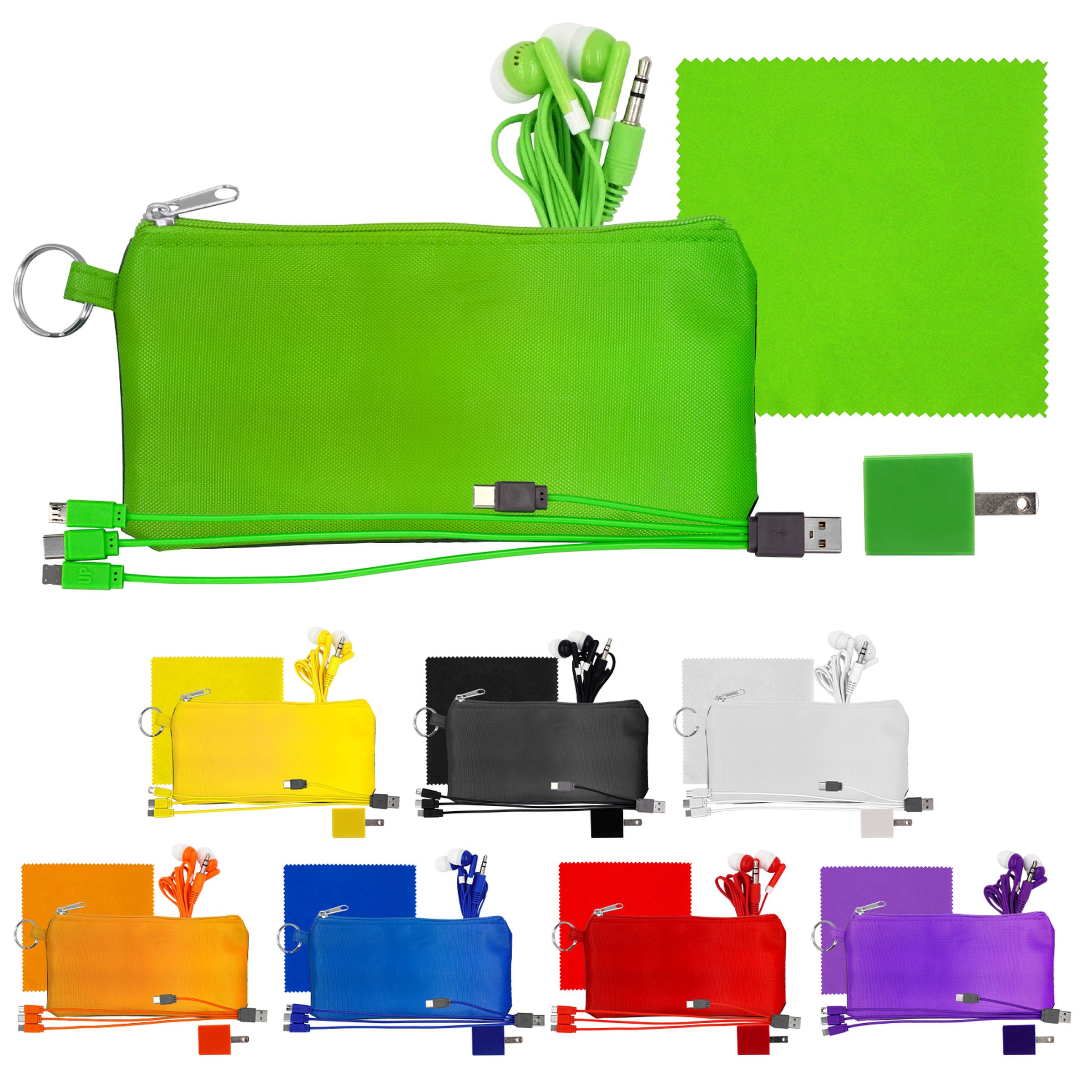 Large Stretchy Wall, Cable, Cloth & Buds Set 1