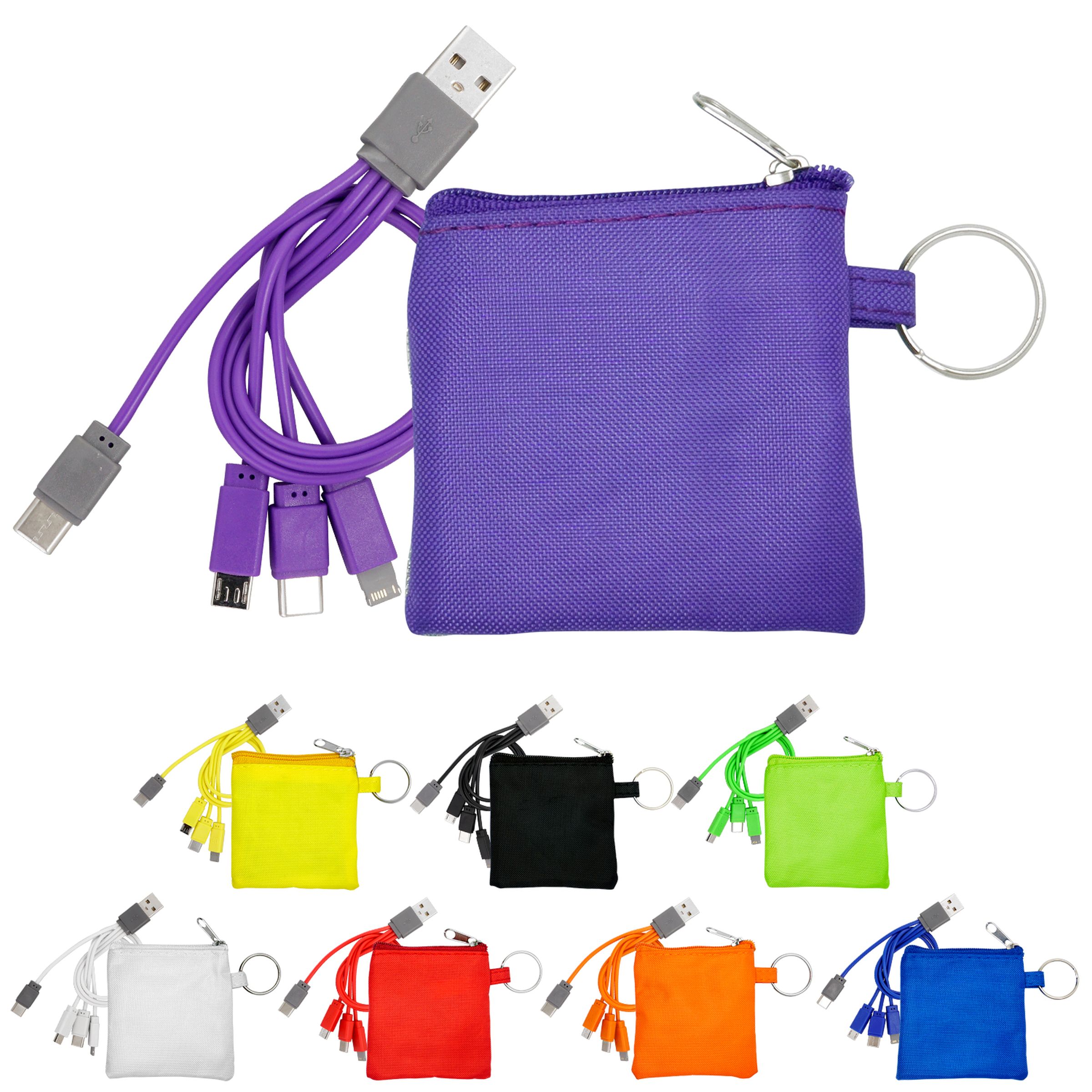 4-in-1 Colorful Pouch Cable Set 1