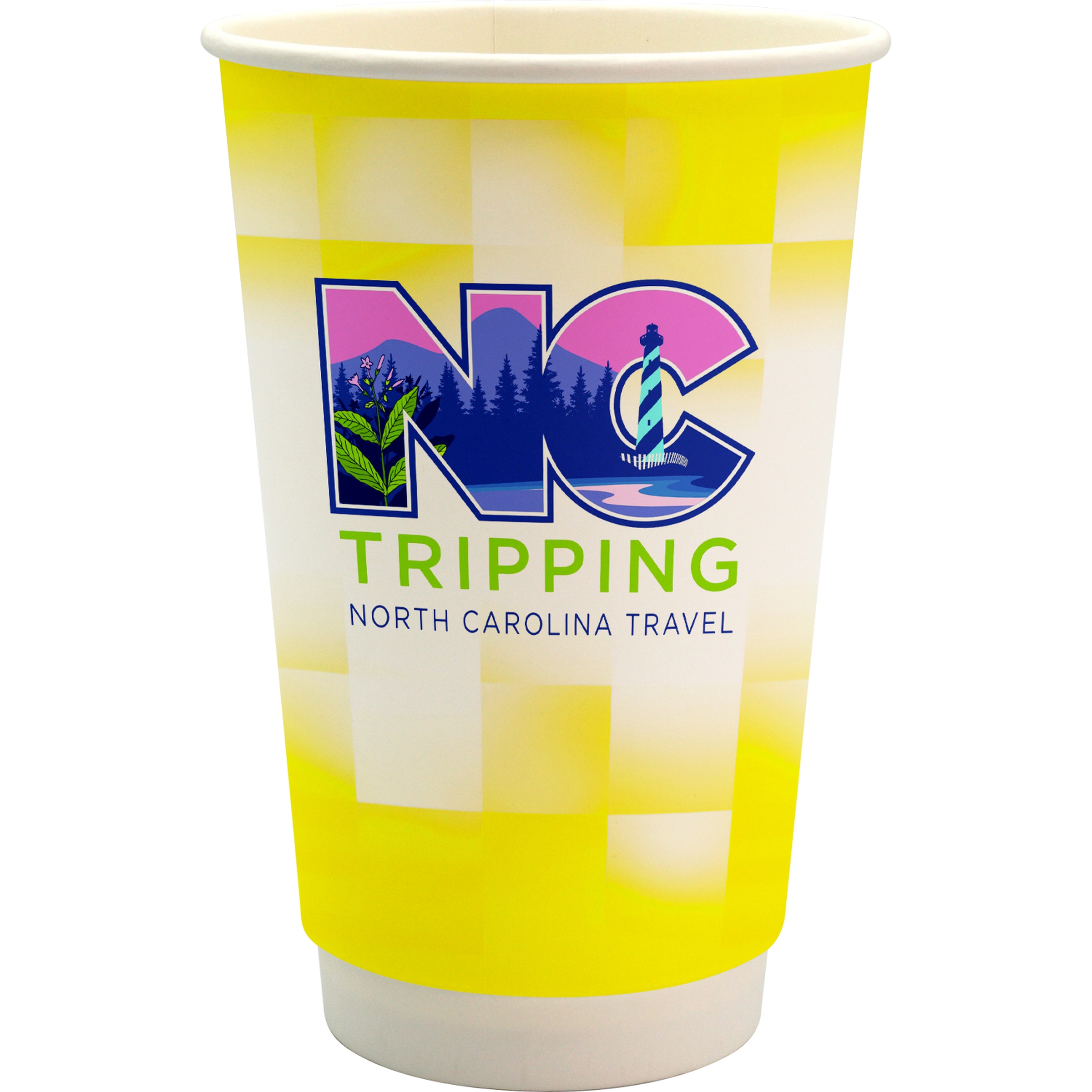 16 oz. Full Color Shaded Checkers Paper Cup 1