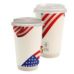 16 oz. Full Color Patriotic Paper Cup With Lid 2 16 oz. Full Color Patriotic Paper Cup With Lid 2