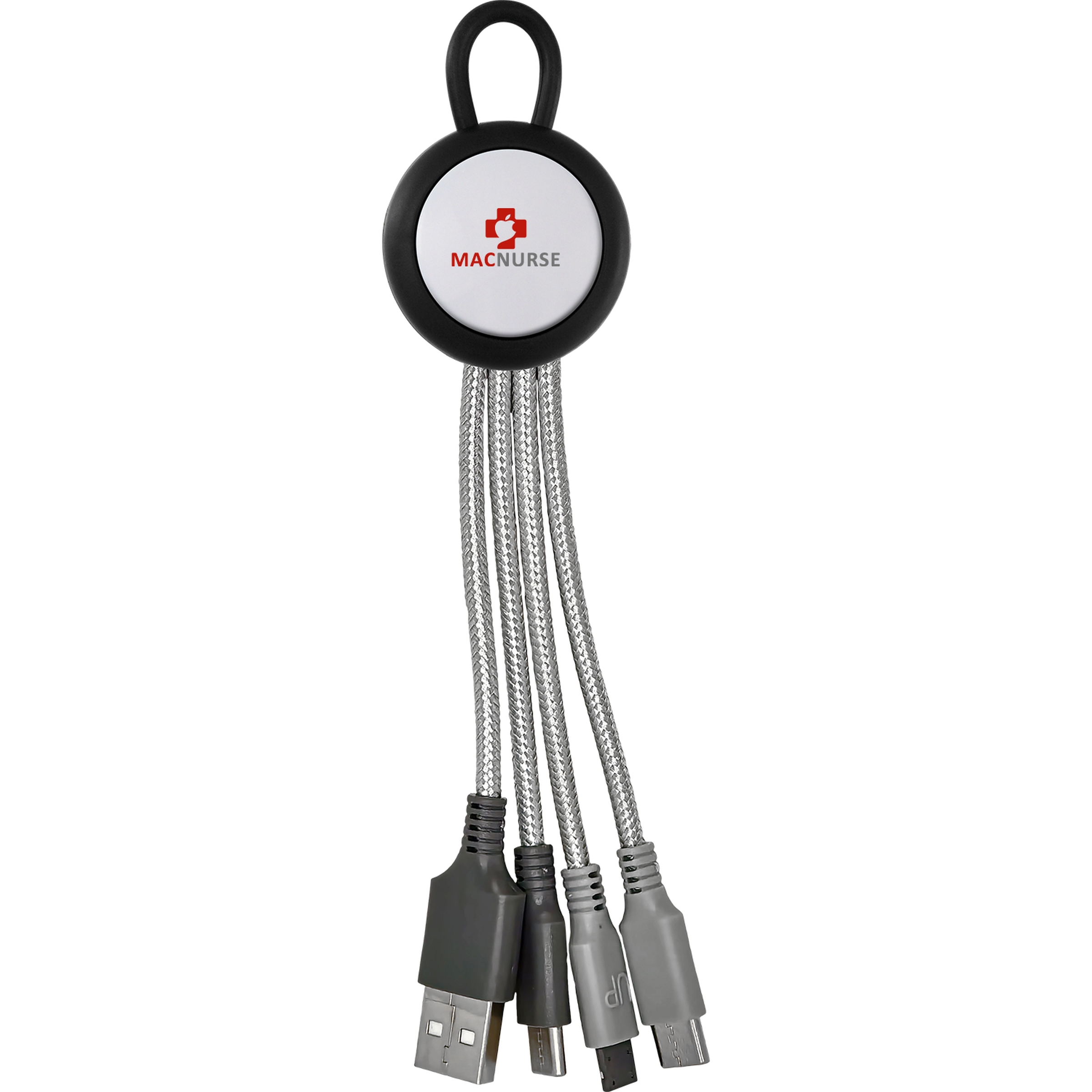 Vivid Loop Dual Input 3-in-1 Colorful Charging Cable 1
