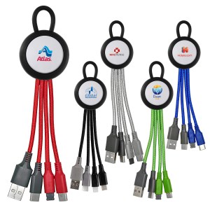 Vivid Loop Dual Input 3-in-1 Colorful Charging Cable 1 Vivid Loop Dual Input 3-in-1 Colorful Charging Cable 1