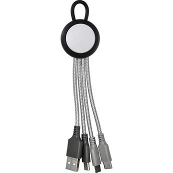 Vivid Loop Dual Input 3-in-1 Colorful Charging Cable 1