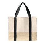Port Authority® Straw Market Tote - Deep Black Blank Port Authority® Straw Market Tote - Deep Black Blank