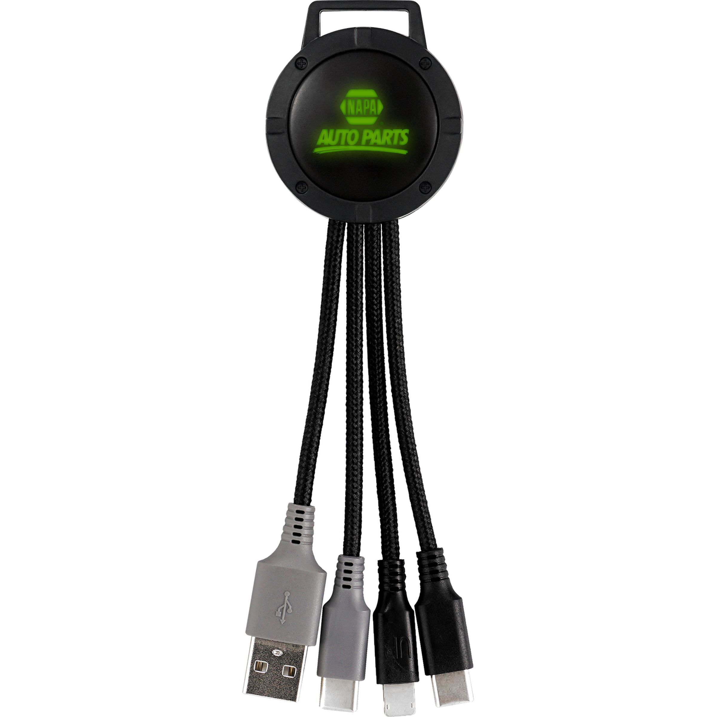 Light Up Color Two Tone 3-in-1 Duo Charging Cable 1