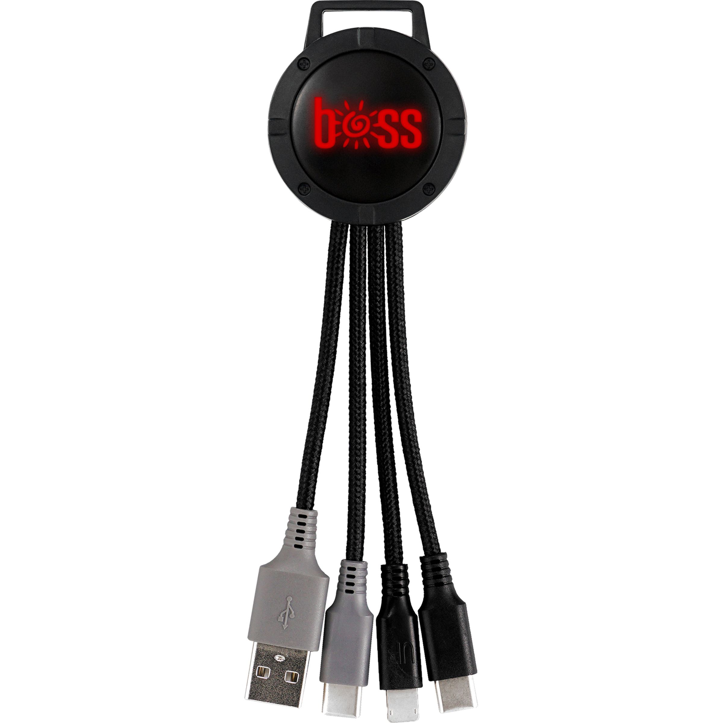 Light Up Color Two Tone 3-in-1 Duo Charging Cable 1