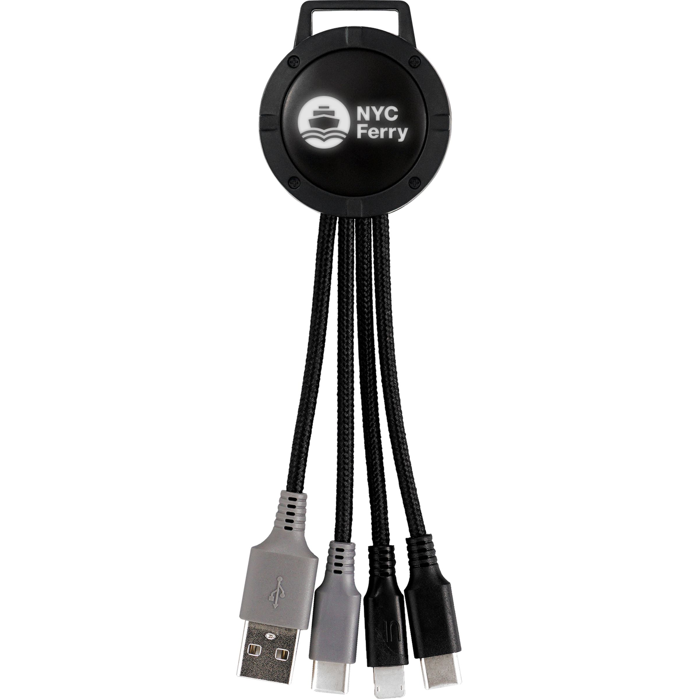 Light Up Color Two Tone 3-in-1 Duo Charging Cable 1