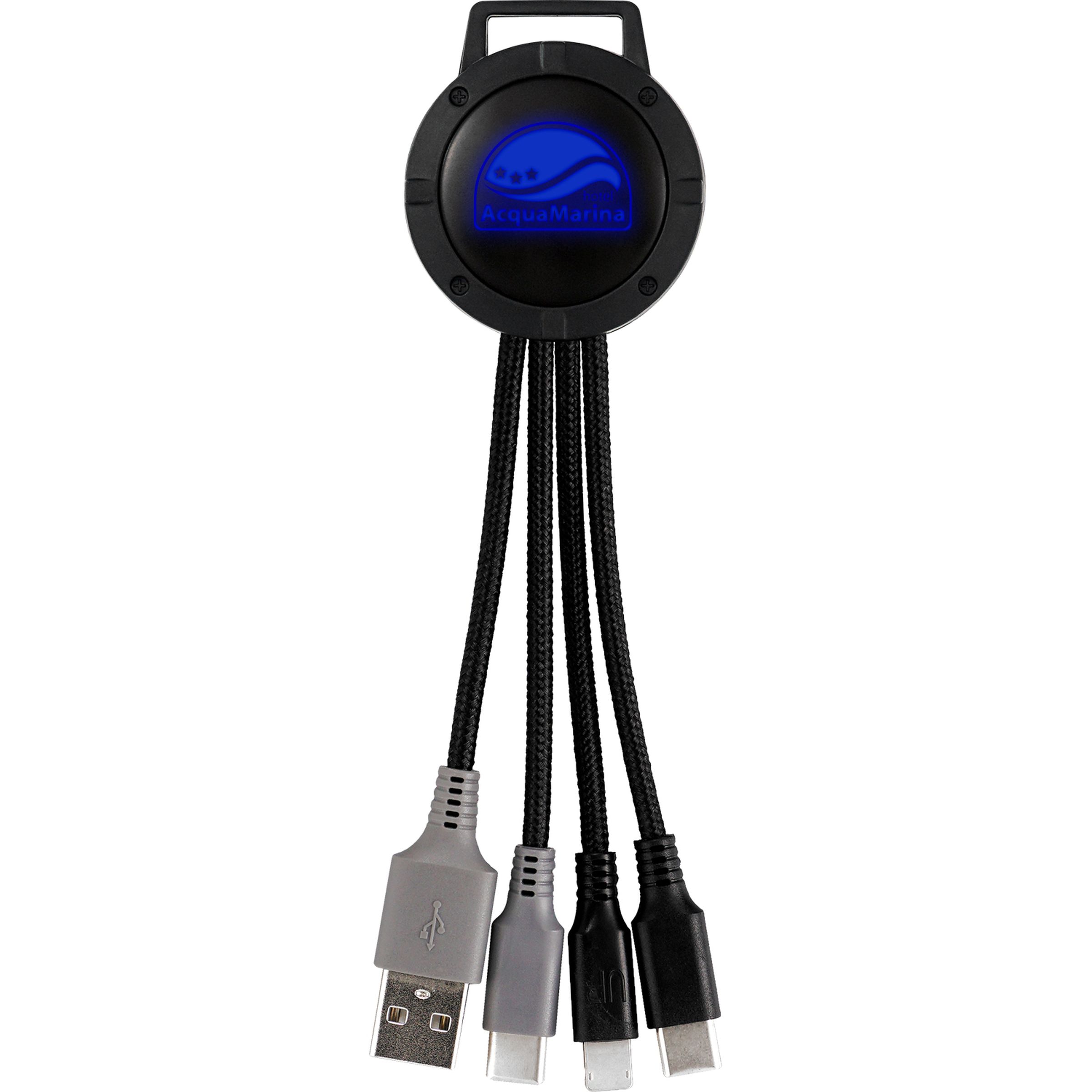 Light Up Color Two Tone 3-in-1 Duo Charging Cable 1