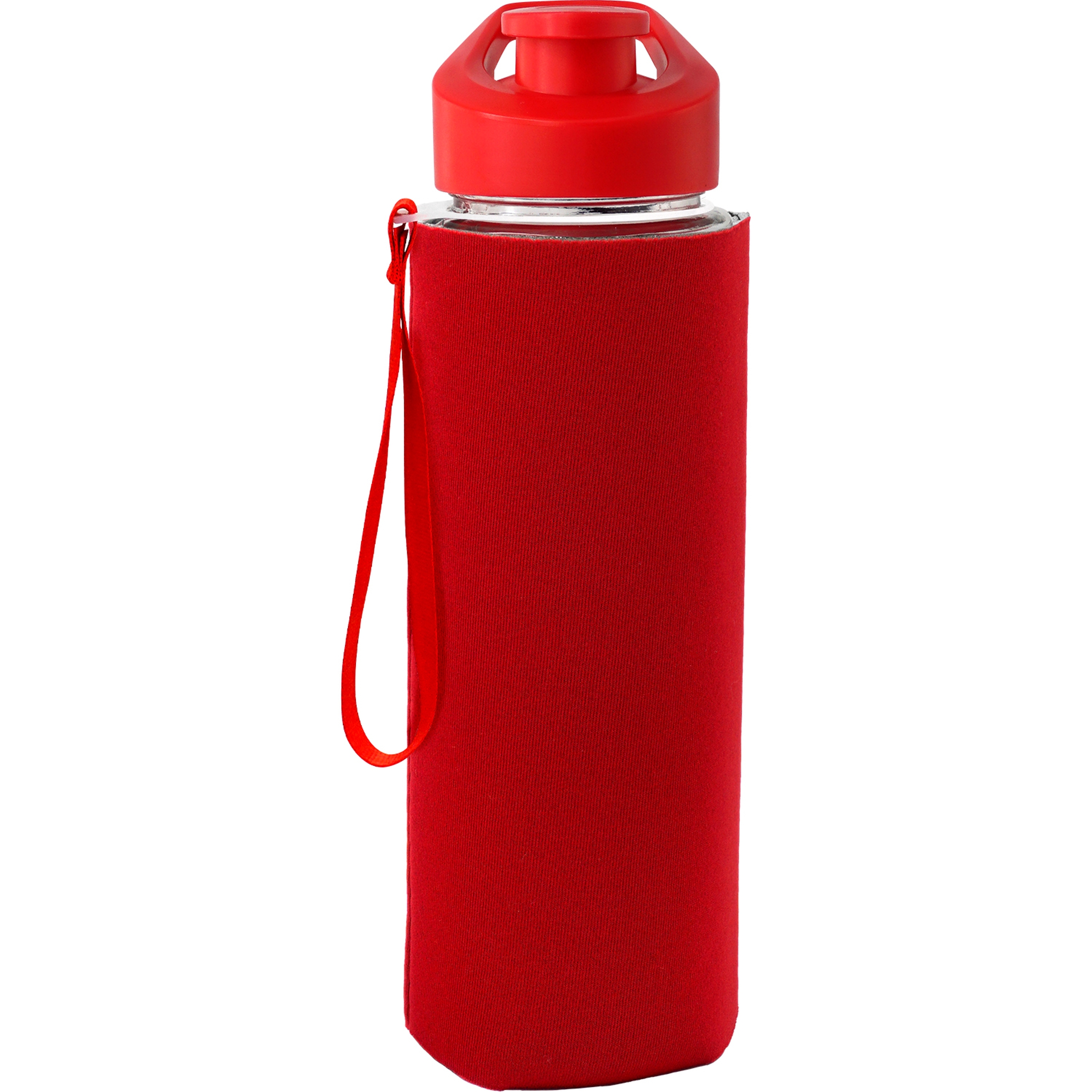 Easy Pour 22 oz Frosted Glass Sleeve Lanyard Bottle 1