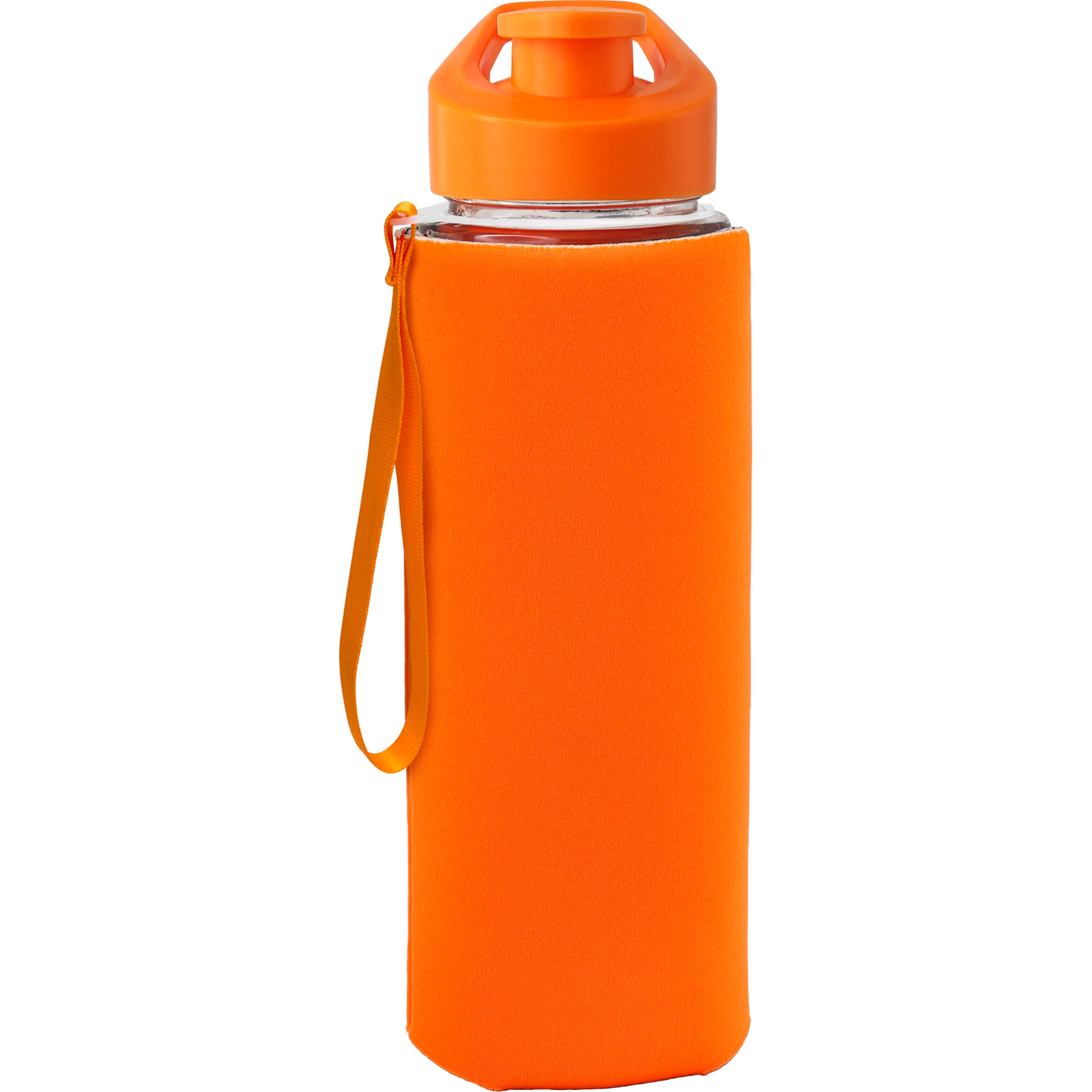 Easy Pour 22 oz Frosted Glass Sleeve Lanyard Bottle 1