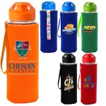 Easy Pour 22 oz Frosted Glass Sleeve Lanyard Bottle 1 Easy Pour 22 oz Frosted Glass Sleeve Lanyard Bottle 1