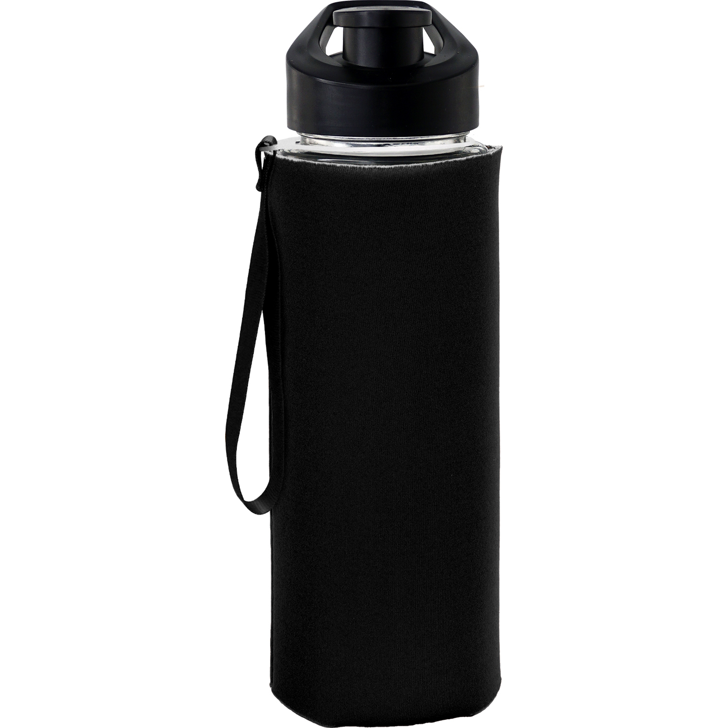 Easy Pour 22 oz Frosted Glass Sleeve Lanyard Bottle 1