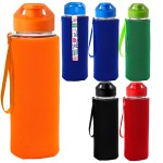 Easy Pour 22 oz Frosted Glass Sleeve Lanyard Bottle 2 Easy Pour 22 oz Frosted Glass Sleeve Lanyard Bottle 2