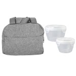 Nested Heathered lunch Cooler - gray Nested Heathered lunch Cooler - gray