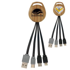 Wood Vivid Dual Input 3-in-1 Charging Cable 1 Wood Vivid Dual Input 3-in-1 Charging Cable 1
