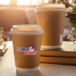 12 Oz. Full Color Dusky Paper Cup With Lid - lifestyle 12 Oz. Full Color Dusky Paper Cup With Lid - lifestyle