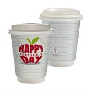 12 oz. Teacher Full Color Paper Cup with Lid 1 12 oz. Teacher Full Color Paper Cup with Lid 1