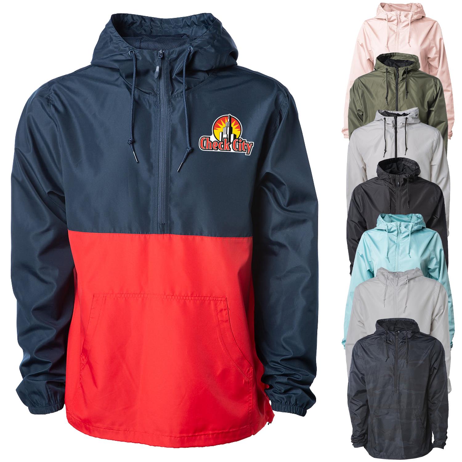 Independent Trading Co.® Lightweight Pullover Windbreaker Anorak Jacket 1