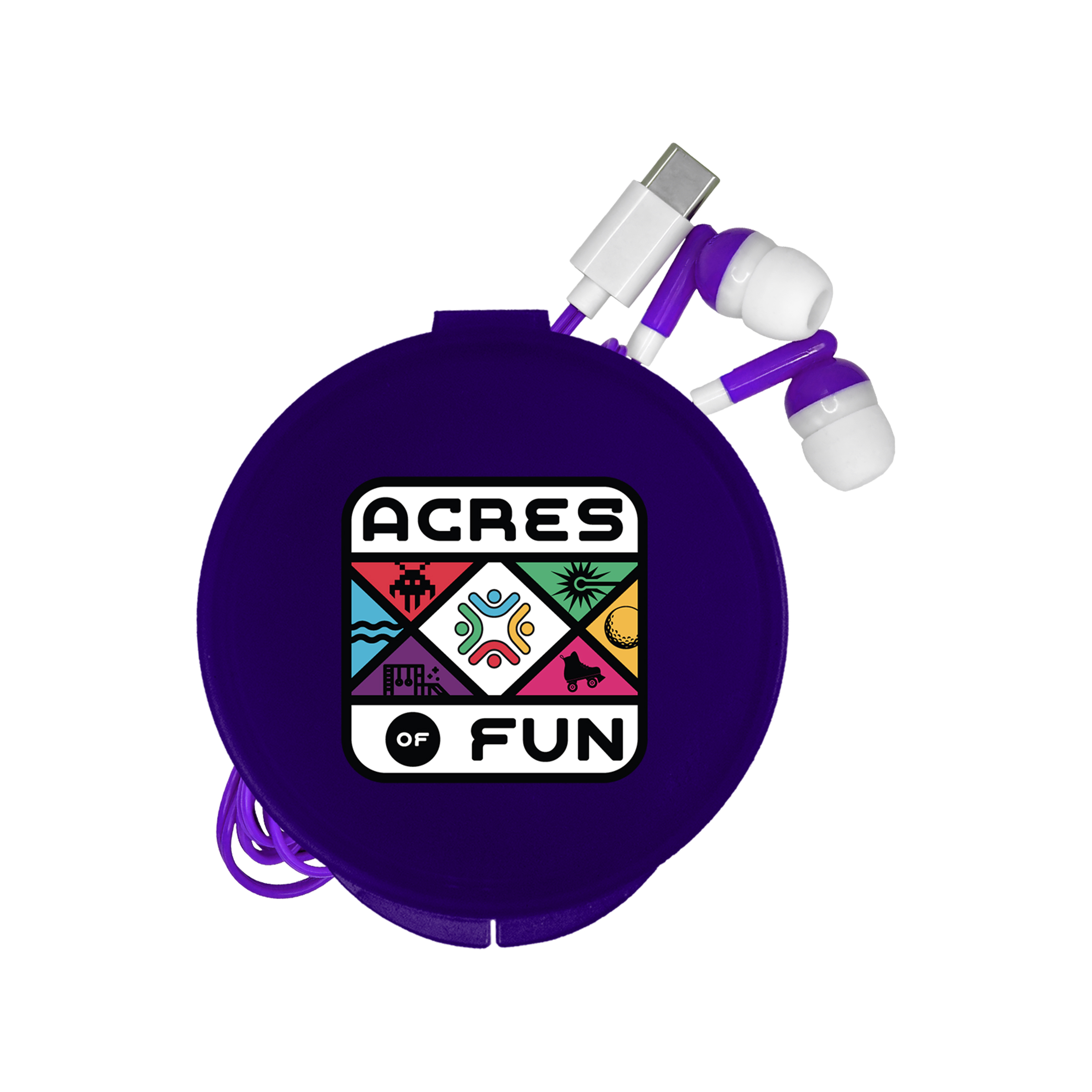 Round Type C Ear Bud Case 1