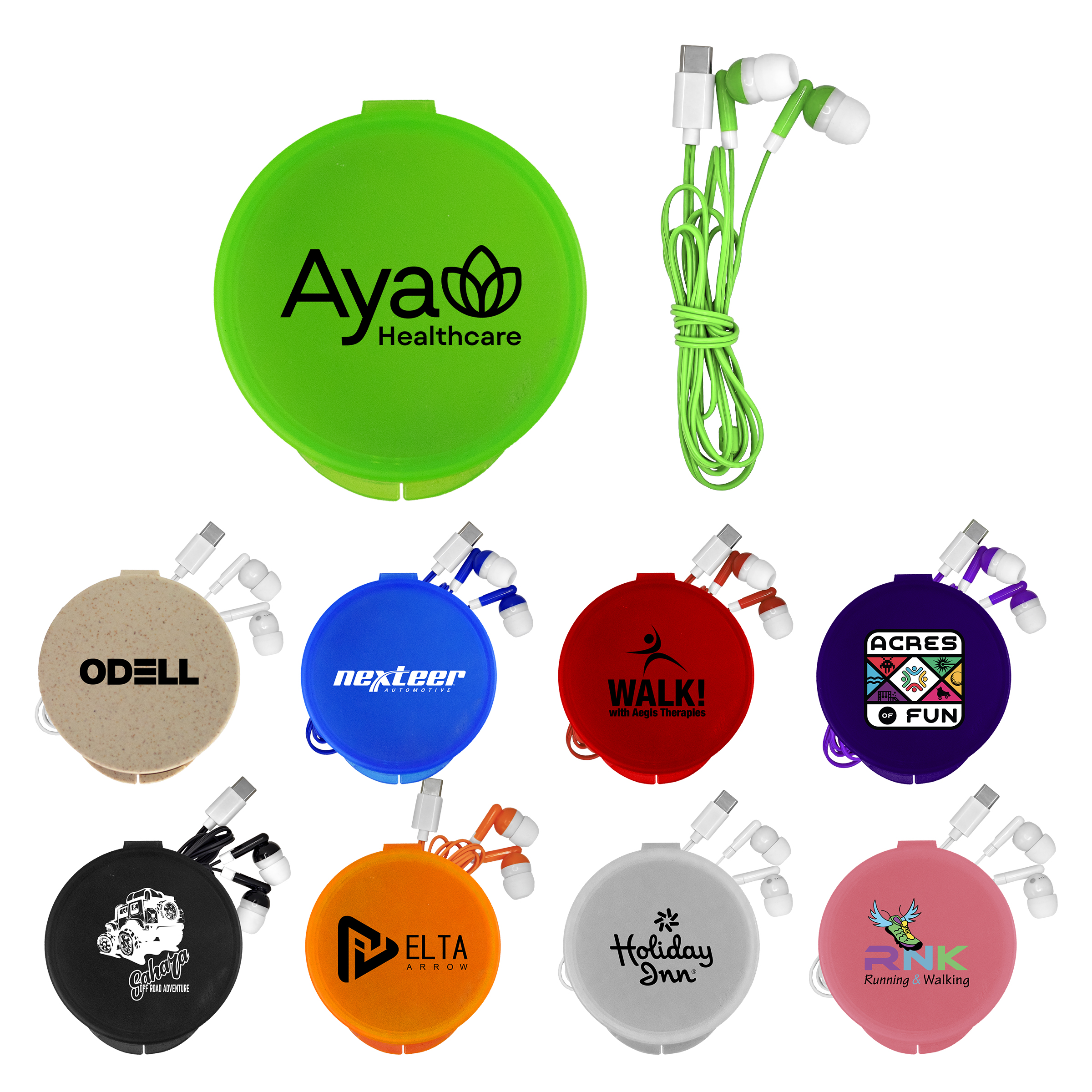 Round Type C Ear Bud Case 1