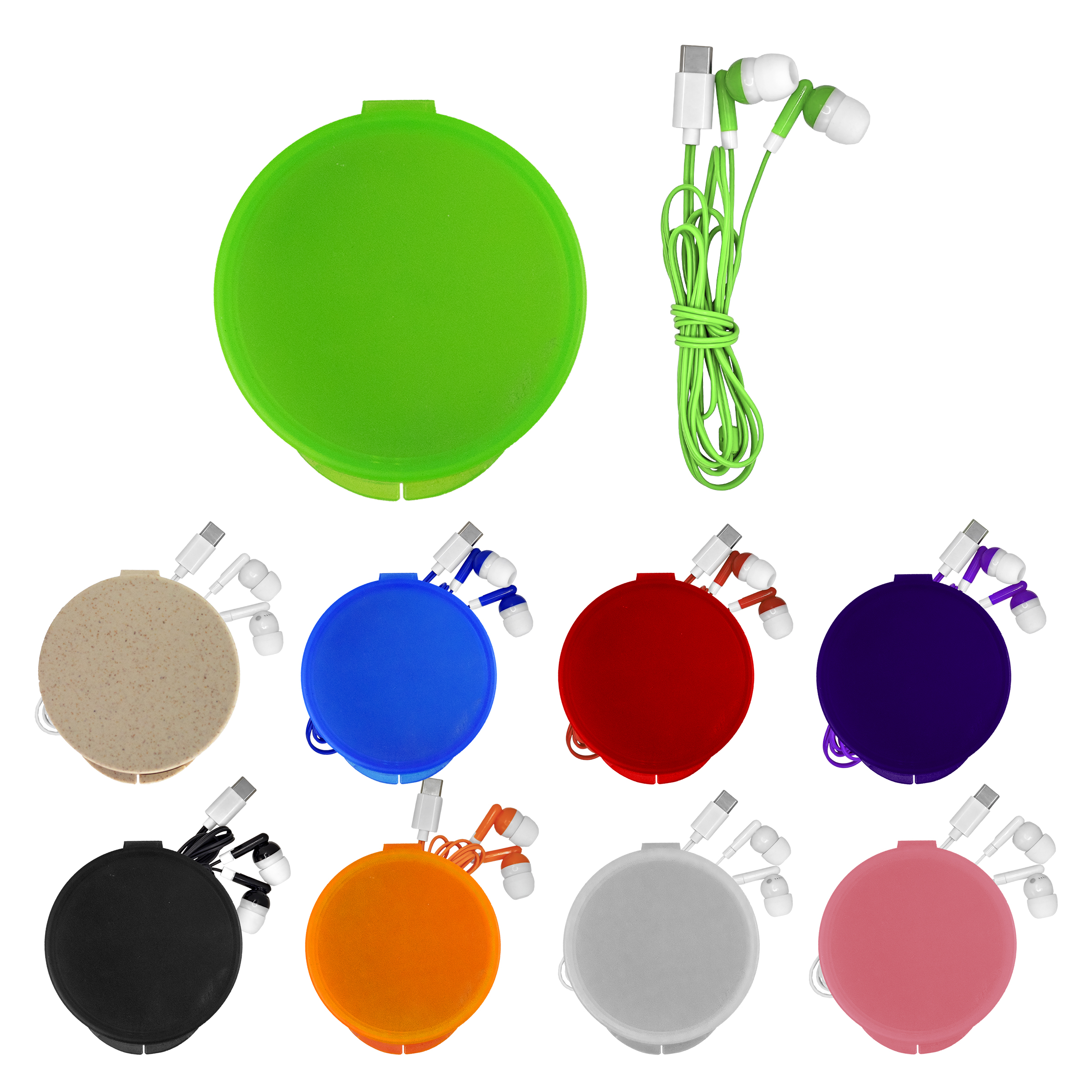 Round Type C Ear Bud Case 1