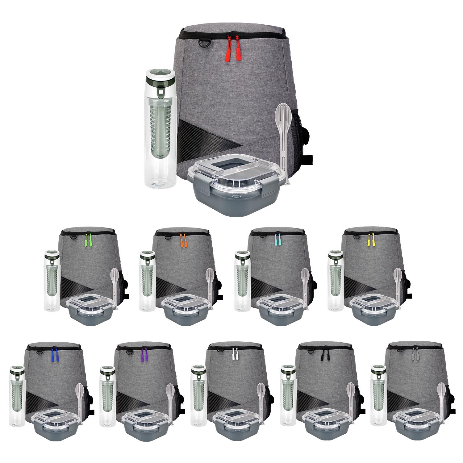 Trendy Lunch Box & Utensil Backpack Set 1