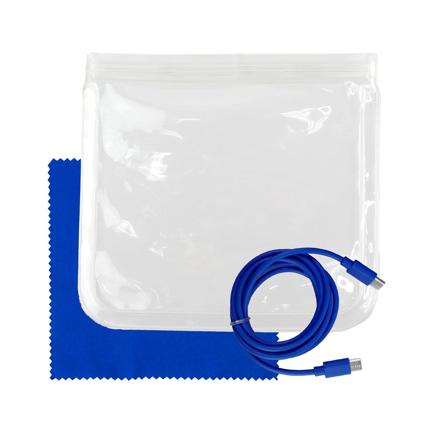 Clear C to C Cable & Cloth Set 1